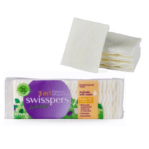 SWISSPERS | 3In1 Cleanser Infused Pads - Argan Oil & Vitamin E