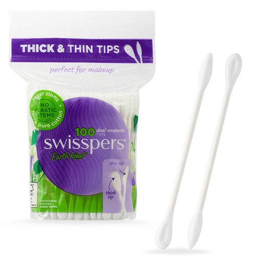 SWISSPERS | Dual Cosmetic Tips Paper Stems 100pk