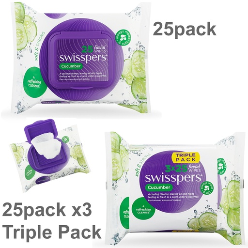 SWISSPERS | Cucumber Facial Wipes