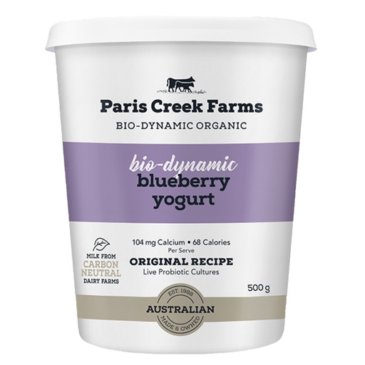 PARIS CREEK FARMS | Bio-Dynamic Blueberry Yogurt 500g
