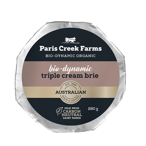 PARIS CREEK FARMS | Bio-Dynamic Triple Cream Brie 280g