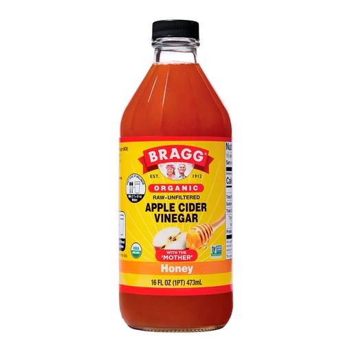 BRAGG | Apple Cider Vinegar & Honey Unfiltered with The Mother 473ml