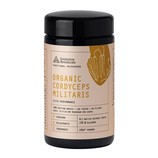 EVOLUTION BOTANICALS | Organic Cordyceps Militaris Elite Performance, 100g