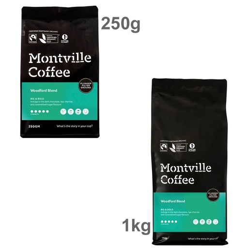 MONTVILLE COFFEE | Coffee Ground Plunger Woodford Blend