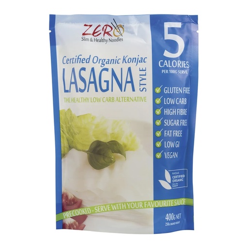ZERO SLIM & HEALTHY | Certified Organic Konjac Lasagna Style 400g