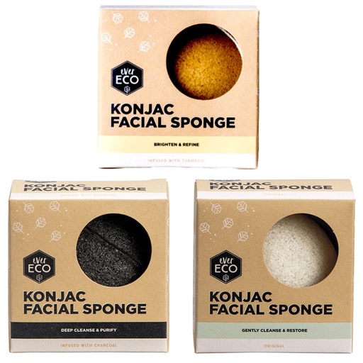 EVER ECO | Konjac Facial Sponge - assorted colours