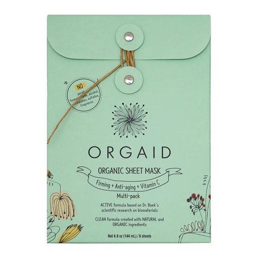 ORGAID | Organic Sheet Mask Firming, Anti-Aging + Vitamin C 24ml x6