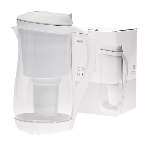 ECOBUD | Gentoo Plastic Water Filter Jug Grey & White 1.5L