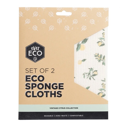 EVER ECO | Eco Sponge Cloths Vintage Citrus Collection 2pk