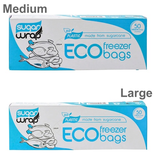 SUGARWRAP | Eco Freezer Bags Made from Sugarcane 50pk