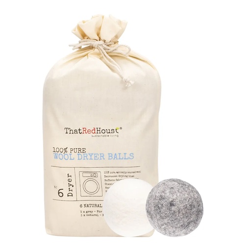 THAT RED HOUSE | Wool Dryer Balls 100% Pure 6pk