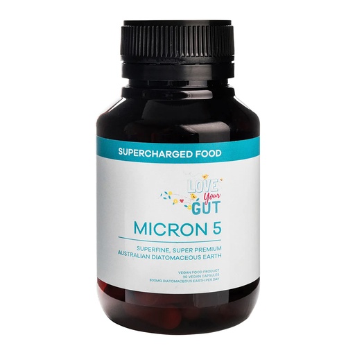 SUPERCHARGED FOOD | Love Your Gut Capsules Diatomaceous Earth 120 Caps