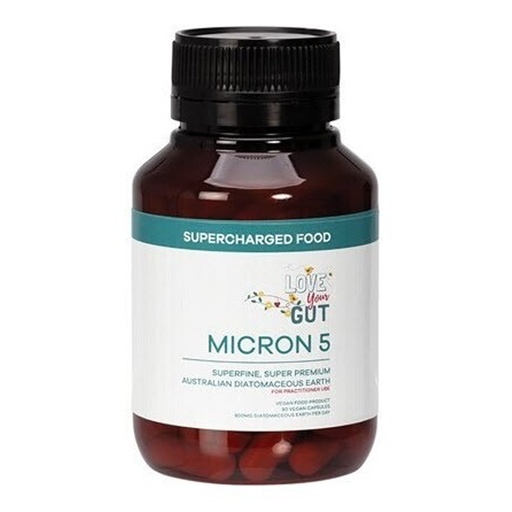 SUPERCHARGED FOOD | Love Your Gut Capsules Micron 5 Diatomaceous Earth 90 Caps