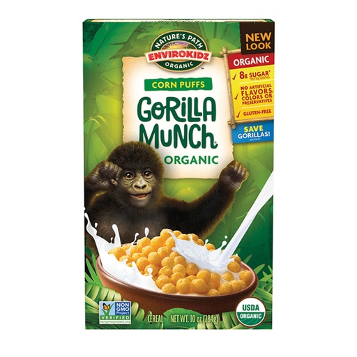 ENVIROKIDZ | Organic Gorilla Munch Corn Puffs, 284g